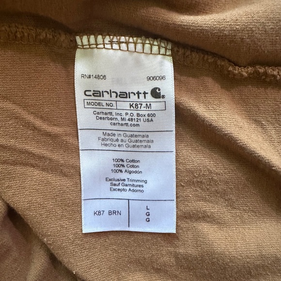 Carhartt Brown Loose Fit Tee - Mens L - Picture 7 of 7